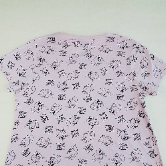 Tom and Jerry Plus Size‎ Graphic Tee 3X in Pink and Black Short Sleeve Crew Neck - Picture 5 of 8